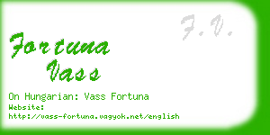 fortuna vass business card